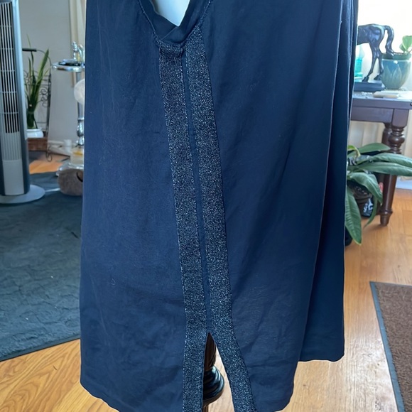 💥V Neck Dress/ Layering Tank Sparkle Stripe Sides J Crew - Picture 3 of 3